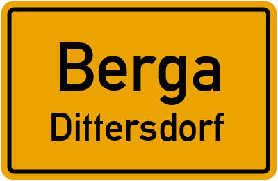 Straßenverzeichnis Berga Dittersdorf