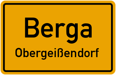 Straßenverzeichnis Berga Obergeißendorf
