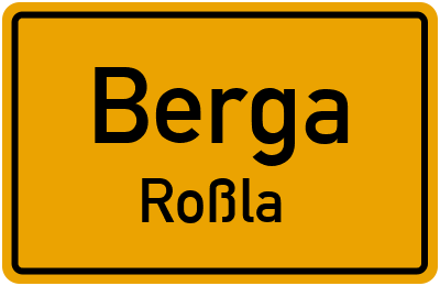 Straßenverzeichnis Berga Roßla