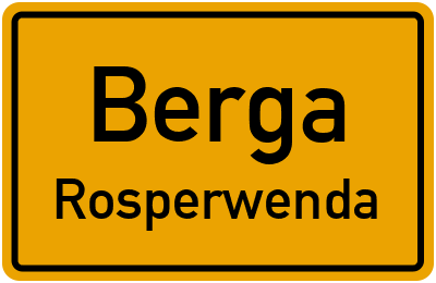 Straßenverzeichnis Berga Rosperwenda