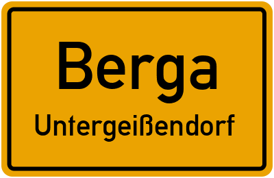 Straßenverzeichnis Berga Untergeißendorf