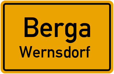 Straßenverzeichnis Berga Wernsdorf