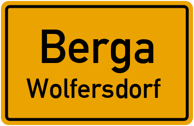 Straßenverzeichnis Berga Wolfersdorf