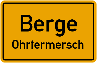 Straßenverzeichnis Berge Ohrtermersch