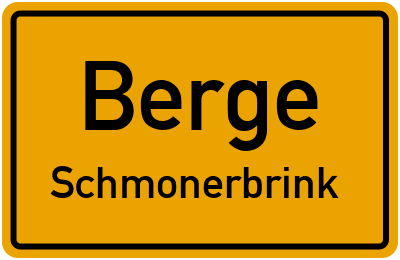Straßenverzeichnis Berge Schmonerbrink