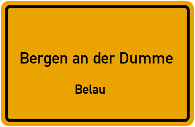 Straßenverzeichnis Bergen an der Dumme Belau