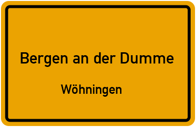Straßenverzeichnis Bergen an der Dumme Wöhningen
