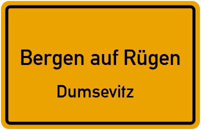 Straßenverzeichnis Bergen auf Rügen Dumsevitz
