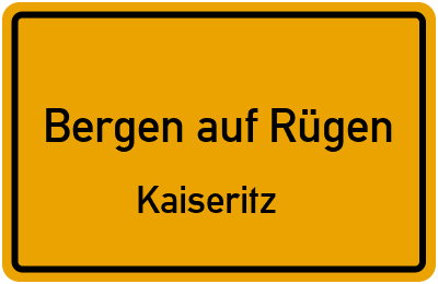 Straßenverzeichnis Bergen auf Rügen Kaiseritz