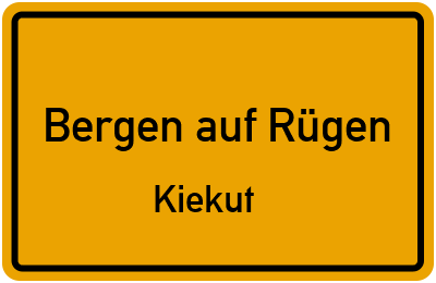 Straßenverzeichnis Bergen auf Rügen Kiekut