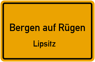 Straßenverzeichnis Bergen auf Rügen Lipsitz