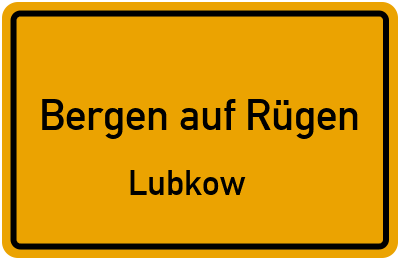 Straßenverzeichnis Bergen auf Rügen Lubkow
