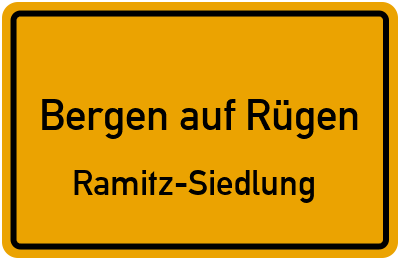 Straßenverzeichnis Bergen auf Rügen Ramitz-Siedlung