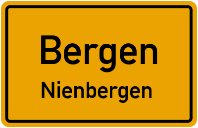 Ortsschild Bergen Nienbergen