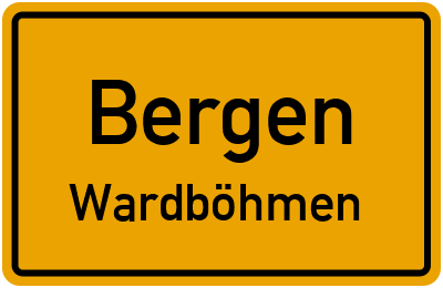 Straßenverzeichnis Bergen Wardböhmen