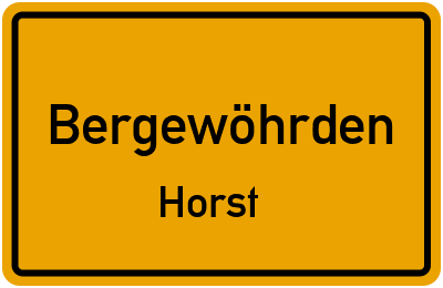 Straßenverzeichnis Bergewöhrden Horst