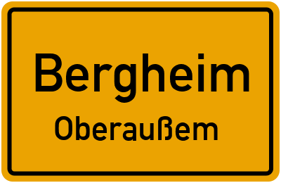 Ortsschild Bergheim Oberaußem