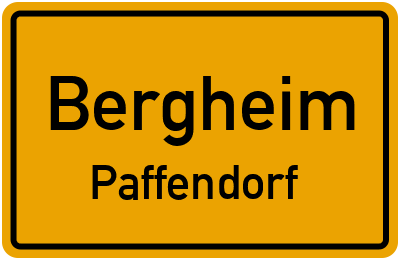 Ortsschild Bergheim Paffendorf