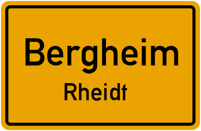 Ortsschild Bergheim Rheidt