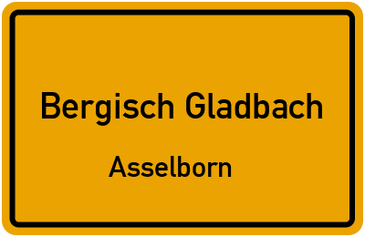 Straßenverzeichnis Bergisch Gladbach Asselborn