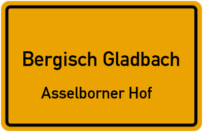 Straßenverzeichnis Bergisch Gladbach Asselborner Hof