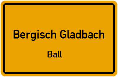 Straßenverzeichnis Bergisch Gladbach Ball