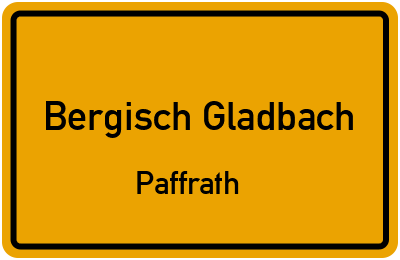 Straßenverzeichnis Bergisch Gladbach Paffrath