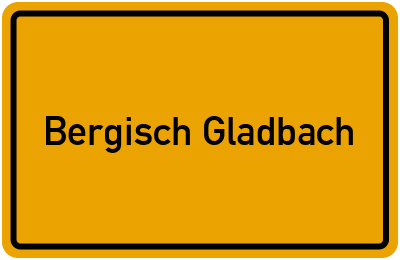 Ortsschild von Bergisch Gladbach in Nordrhein-Westfalen
