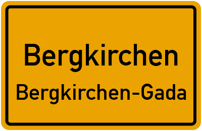Ortsschild Bergkirchen Bergkirchen-Gada