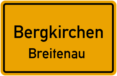 Ortsschild Bergkirchen Breitenau