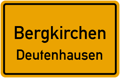 Ortsschild Bergkirchen Deutenhausen