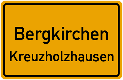 Ortsschild Bergkirchen Kreuzholzhausen