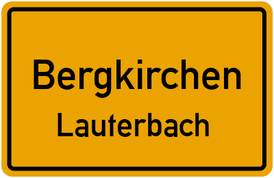 Ortsschild Bergkirchen Lauterbach