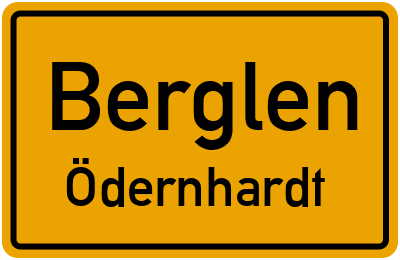 Ortsschild Berglen Ödernhardt