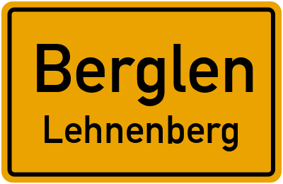 Ortsschild Berglen Lehnenberg