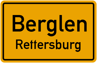 Ortsschild Berglen Rettersburg