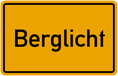 Ortsschild von Gemeinde Berglicht in Rheinland-Pfalz