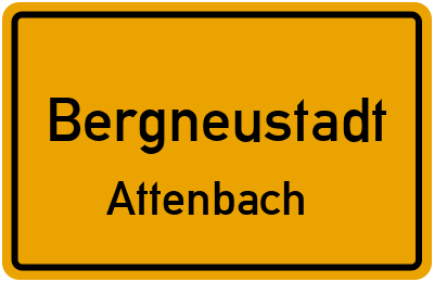 Ortsschild Bergneustadt Attenbach