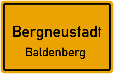 Ortsschild Bergneustadt Baldenberg
