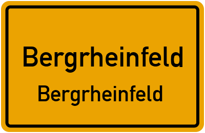 Ortsschild Bergrheinfeld Bergrheinfeld
