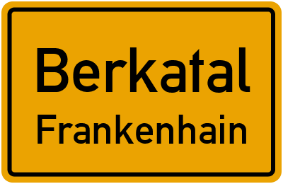 Straßenverzeichnis Berkatal Frankenhain
