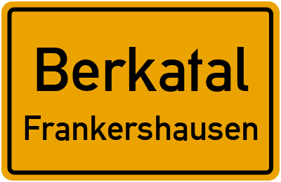 Straßenverzeichnis Berkatal Frankershausen