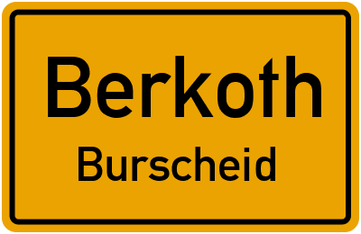 Straßenverzeichnis Berkoth Burscheid