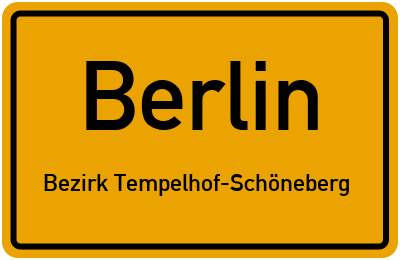 Straßenverzeichnis Berlin Bezirk Tempelhof-Schöneberg