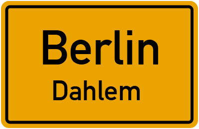 Ortsschild Berlin Dahlem