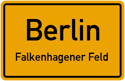 Ortsschild Berlin Falkenhagener Feld