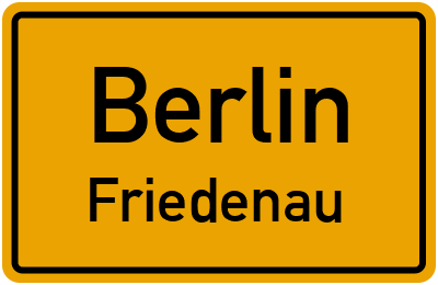 Ortsschild Berlin Friedenau