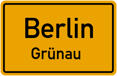 Ortsschild Berlin Grünau