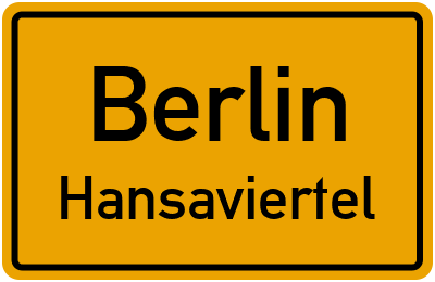 Ortsschild Berlin Hansaviertel