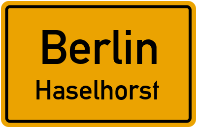 Ortsschild Berlin Haselhorst